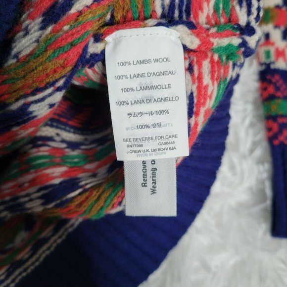 NWT J. Crew Fair Isle 100% Lambs Wool Crewneck Sweater - Size XS - Picture 8 of 11